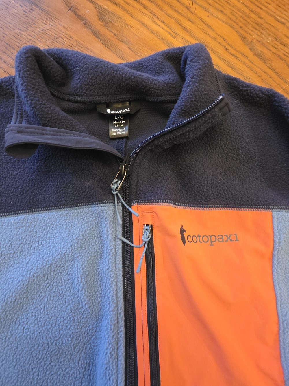 Cotopaxi Colorblock Fleece Jacket - Navy, Light Blue & Orange